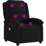 Maison Chic masažni naslanjač - Relax naslanjač črn žamet, (22134498) | Shoptok.si