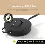  BE Living Tava za pirjanje s poklopcem Essential Black 28 cm | Shoptok.si