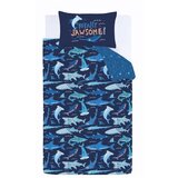 Catherine Lansfield Plava dječja posteljina za bračni krevet 200x200 cm Jawsome Shark – | shoptok.hr