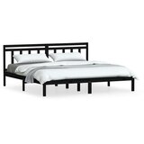  Posteljni okvir črn iz borovine 200x200 cm, (20644093) | Shoptok.si