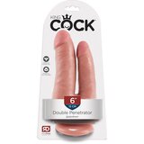 King Cock Dupli penetrator - realistični dupli dildo (prirodni) | shoptok.hr