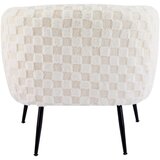 XORA DIZAJNERSKI FOTELJ, bela tekstil | Shoptok.si