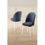 Hanah home set trpezarijskih stolica Mara 6 kom, antracit tkanina Babyface, bele metalne noge | Eponuda.com