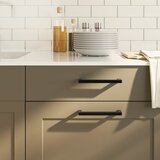 vidaXL Ručke za ormarić 20 kom crne 128 mm od nehrđajućeg čelika | shoptok.hr