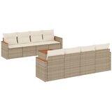  9-dijelni set vrtnih sofa s jastucima bež od poliratana | shoptok.hr