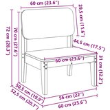  Vrtne stolice 2 kom 60x52,5x72 cm od masivne borovine | shoptok.hr