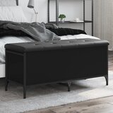vidaXL Klupa za pohranu crna 102 x 42 x 45 cm od konstruiranog drva Cijene