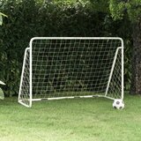 vidaXL Nogometni gol s mrežom bijeli 180 x 90 x 120 cm čelčni Cijene