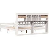 vidaXL Knjižna postelja brez vzmetnice bela 180x200 cm trdna borovina | Shoptok.si