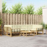  Set vanjskih sofa 5 kom. Bijela i krem | shoptok.hr