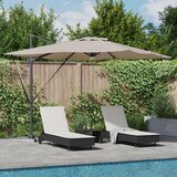 vidaXL Kantilever Roma Suncobran s LED-ovima Taupe 286x285x270 cm Aluminij | shoptok.hr