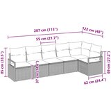  Set sofe 6 pcs Siva poliratan | shoptok.hr