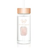 Crystallove Amethyst Straw Water Bottle Posoda za vodo s slamico Rose 400 ml | Shoptok.si