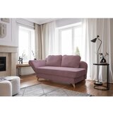 Miuform Prašno rožnat ležalnik iz rebrastega žameta (levi kot) Chic Charlotte – | Shoptok.si