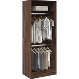 vidaXL garderobna omara rjavi hrast 80x50x200 cm inženirski les | Shoptok.si