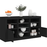  Komoda s LED svjetlima crna 123 x 37 x 67 cm | shoptok.hr