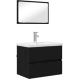 vidaXL Set namještaja za kupaonicu s pohranom s ogledalom 3 pcs hrast artisan | shoptok.hr