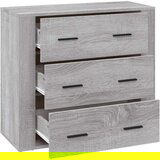  Komoda sivog hrasta sonome 80x33x70 cm od konstruiranog drva | shoptok.hr