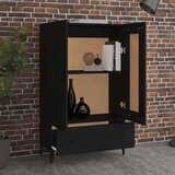  Visoka komoda crna 70 x 31 x 115 cm od konstruiranog drva | shoptok.hr