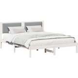 vidaXL Krevetni okvir s tapiciranim uzglavljem Svijetlo siva | shoptok.hr