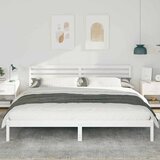  Krevetna konstrukcija Bijelo 180 x 210 cm Čvrsto borovo drvo | shoptok.hr
