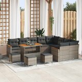 Sjedeća garnitura za vrt 13 kom. Siva poliratan 110 x 55 x 71 cm | Shoptok.si