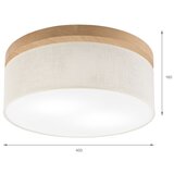  Brilagi - LED stropna svetiljka BELLADONNA 2xE27/15W/230V, prečnika 40 cm, krem/hrast | Eponuda.com