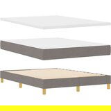  Boxspring krevet s madracem Smeđesiva 140x190 cm Tkanina | shoptok.hr