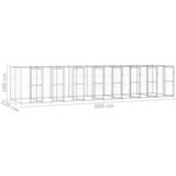 Vanjski kavez za pse od pocinčanog čelika 19,36 m² | shoptok.hr