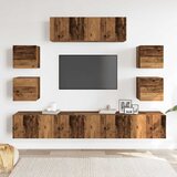  7-dijelni zidni set TV ormarić konstruirano drvo Old wood | shoptok.hr