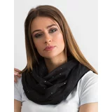 Fashion Hunters Black scarf with rhinestones