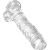 King Cock Clear 8 - vakuumska čašica, dildo za testise (20 cm) | shoptok.hr