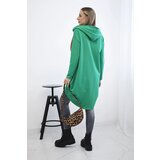 Kesi Long back sweatshirt with hood light green | shoptok.hr