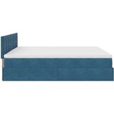 vidaXL Otomanski posteljni okvir z vzmetnico moder 180x200cm žamet | Shoptok.si