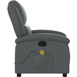  Masažni naslonjač od umjetne kože sivi | shoptok.hr