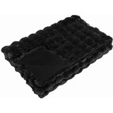  Lažni zec deka 4 pcs Crna 150 x 220 cm Poliester | shoptok.hr