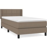  Krevet s oprugama i madracem smeđesivi 100 x 200 cm od tkanine | shoptok.hr