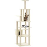 vidaXL Penjalica za mačke sa stupovima za grebanje krem 183 cm | shoptok.hr