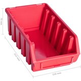  80 -dijelni set kutija za pohranu sa zidnim pločama crveno-crni | shoptok.hr