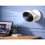  Brezžični LCD aku. ventilator samodejno nihanje USB 22cm bel | Shoptok.si