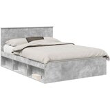  Krevetna konstrukcija s uzglavljem Betonska siva 150 x 200 cm | shoptok.hr