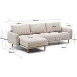 Kave Home Bež kotna sedežna garnitura (s kotom po izbiri) Carlota – | Shoptok.si