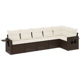  The Living Store Vrtna sedežna garnitura 6-delna z blazinami rjav poli ratan - Vrtna Sedežna Garniture, (21446854) | Shoptok.si