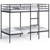 vidaXL Krevet na kat bez madraca crni 90x190 cm čelik | shoptok.hr