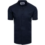 DStreet Men's Dark Blue Short Sleeve Shirt