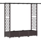 vidaXL Povišeni krevet s mrežom i krovom Smeđa 164 x 40 x 121 cm PP - Smeđa 164 x 40 x 123 cm s ravnim krovom (2 bočna mreža) | shoptok.hr
