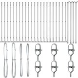  Ograjne prečne Set 26 Cinkano jeklo 3.2 x 3.2 x 90 cm Močno | Shoptok.si