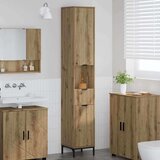 vidaXL Visoka kopalniška omara artisan hrast 31.5 x 33 x 190 cm | Shoptok.si