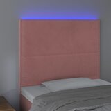  LED uzglavlje ružičasto 80x5x118/128 cm baršunasto | Eponuda.ba