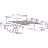 vidaXL Okvir kreveta bez madraca 150 x 200 cm od masivne borovine | shoptok.hr